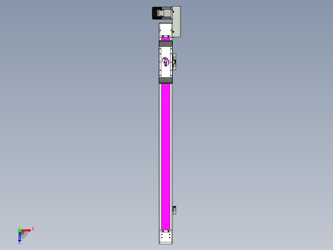 同步带滑台-欧规BC6H-L60-S700-R-ZP40-D3俯视图