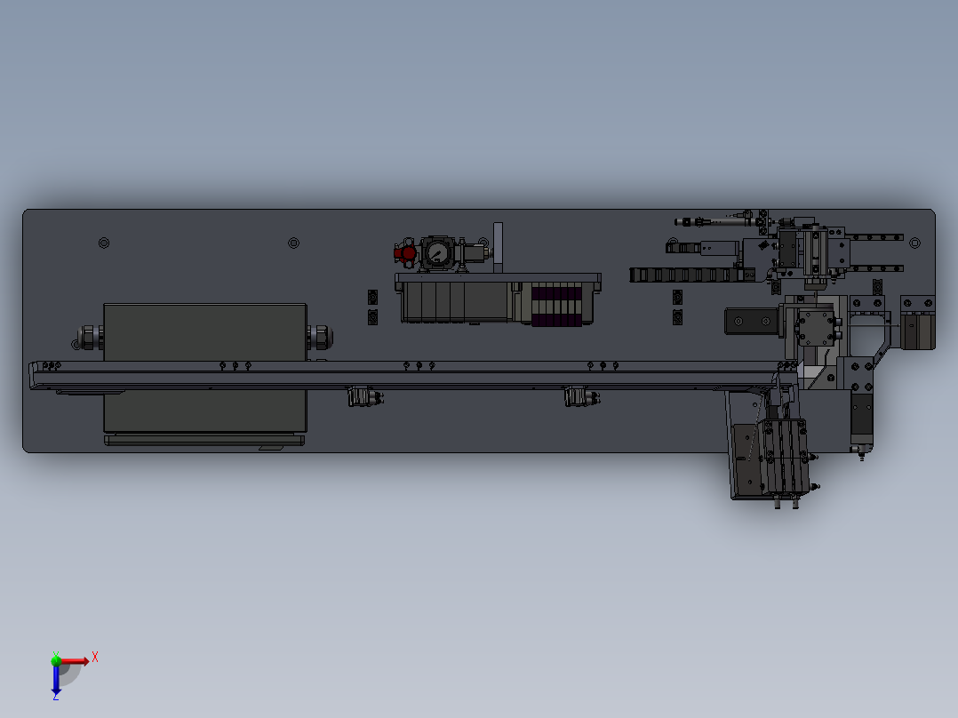 螺母自动给料机俯视图