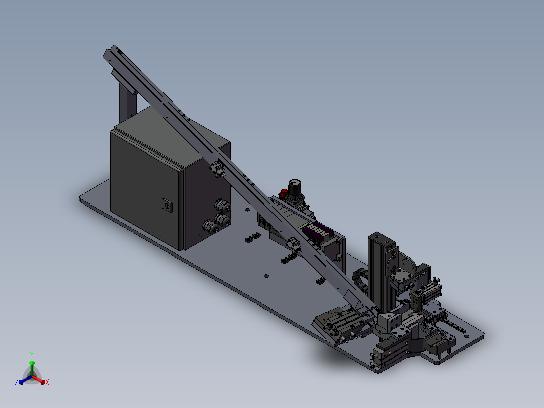螺母自动给料机正等轴测图
