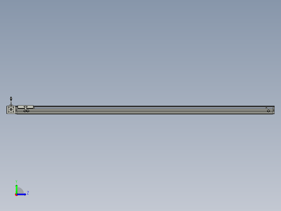 东锦同步带传动-直线滑台模组DH135B-L125-S2100-BL-P400W-C3左视图