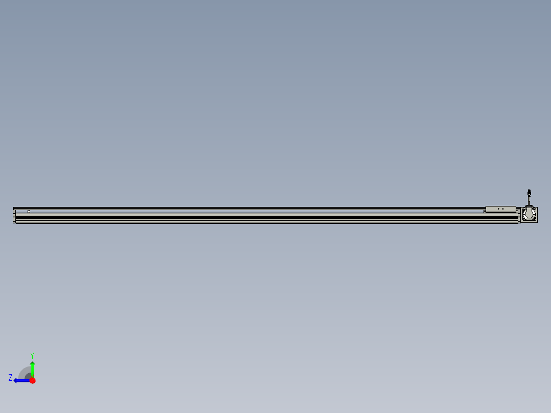 东锦同步带传动-直线滑台模组DH135B-L125-S2100-BL-P400W-C3右视图