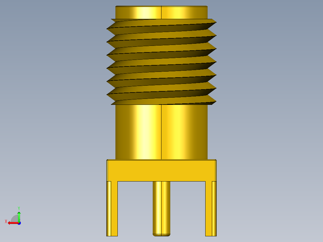 SMA克，小型SMA，射频连接器插座，射频连接器后视图