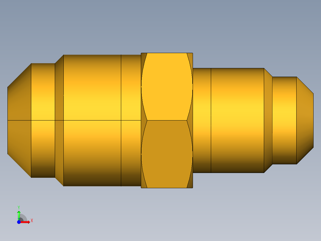 扩口式工业通用硬管接头Union Reducer 42F-6-5前视图