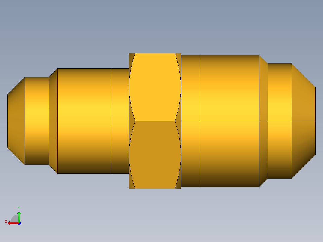 扩口式工业通用硬管接头Union Reducer 42F-6-5后视图