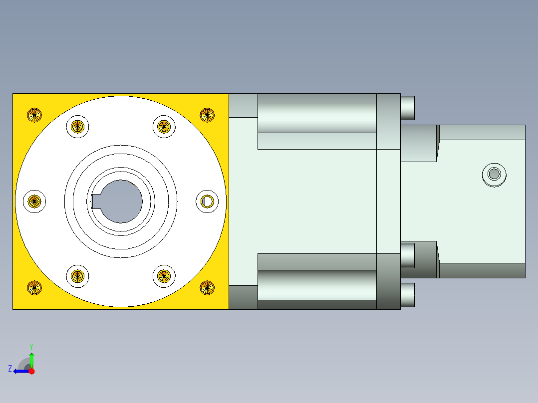 换向器PW90双孔 PLX90-L2 14-50-70-M4.stp右视图
