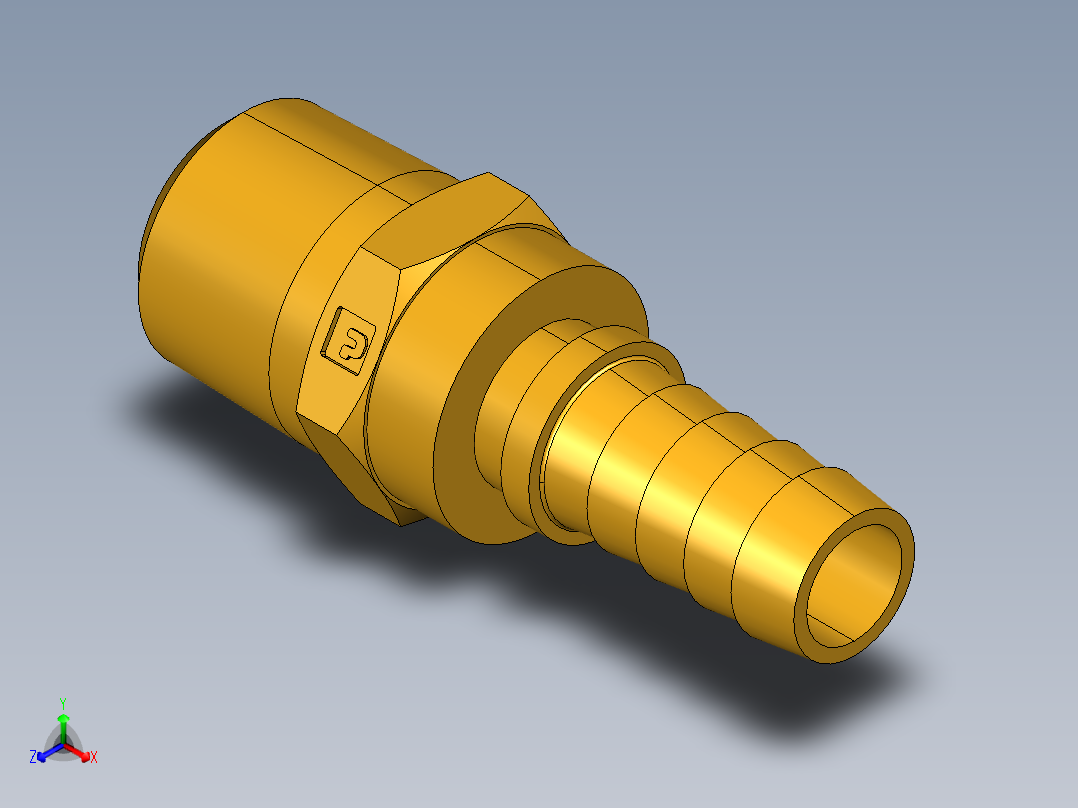 倒齿式工业管接头Male Swivel Hose Barb 125HBLSV-8-8
