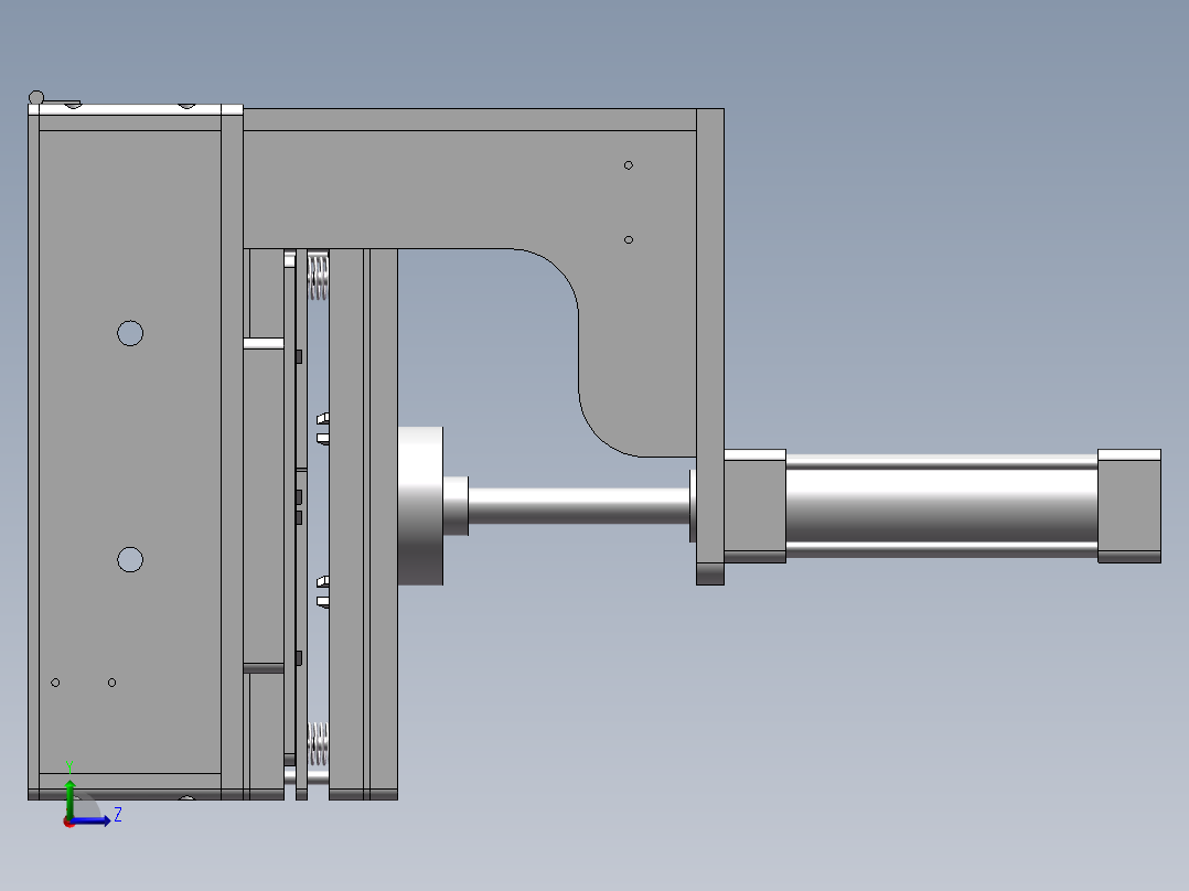 FPC板整版折曲治具左视图