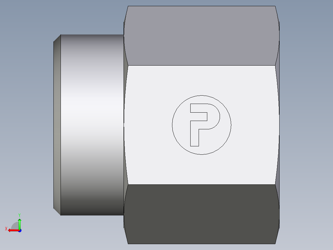 卡套式工业通用硬管接头EO_Swivel_connector_GAI28LMCFX后视图