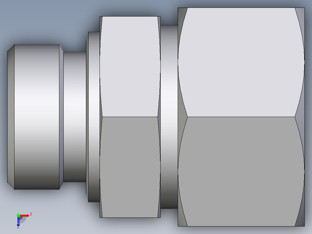 卡套式工业通用硬管接头EO_Male_Stud_connector_GE30SR1CF俯视图