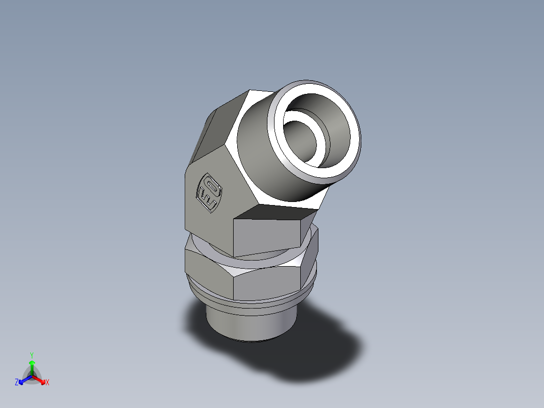 卡套式工业通用硬管接头EO_Adjustable_locknut_45_deg_elbow_VEE12SROMDCF