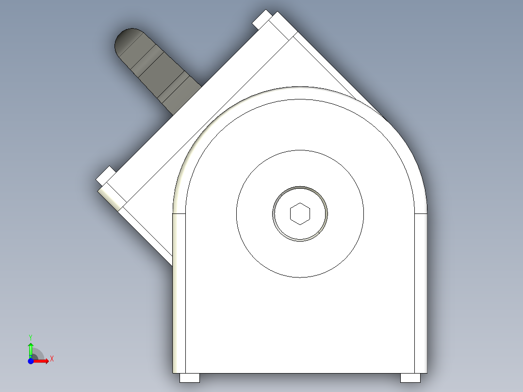 型材-BR 40X80 PIVOT JOINT WITH LEVER KJN4080JL前视图