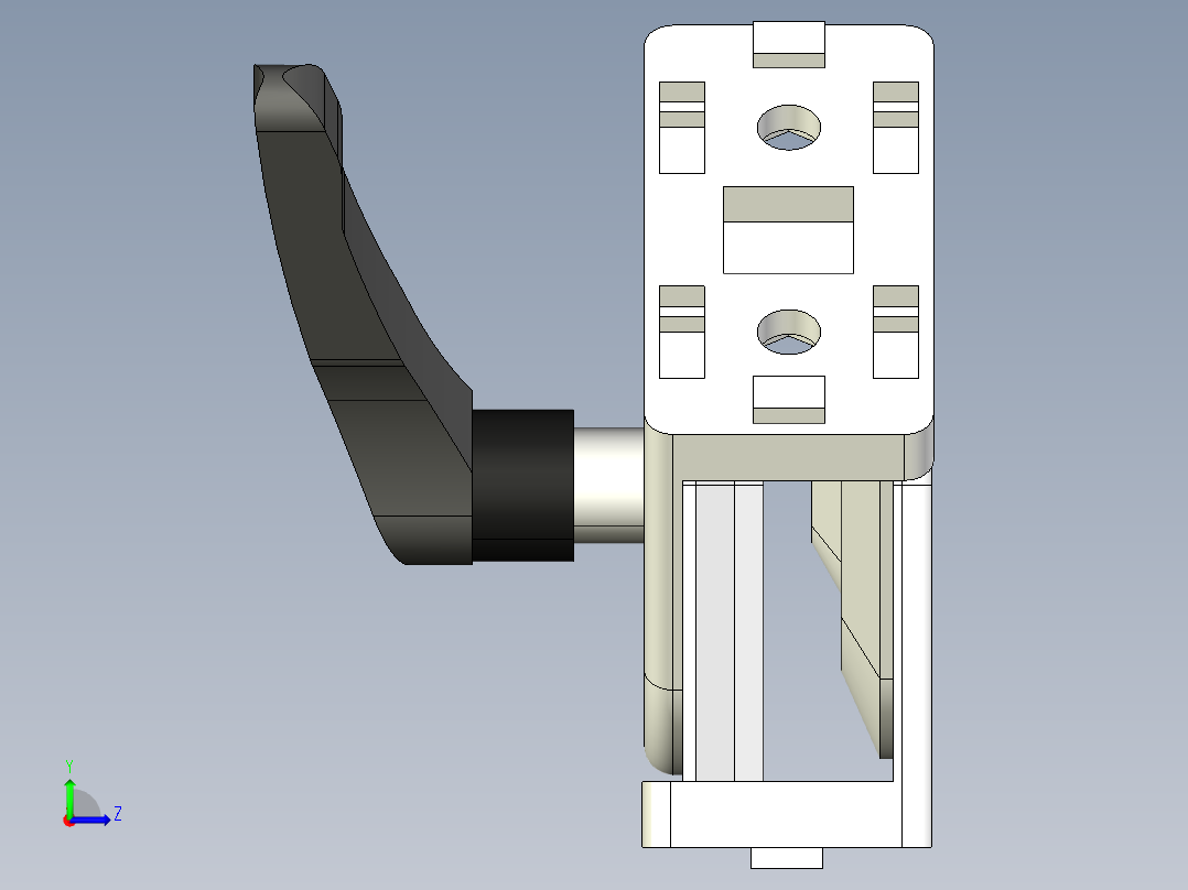 型材-BR 40X80 PIVOT JOINT WITH LEVER KJN4080JL左视图