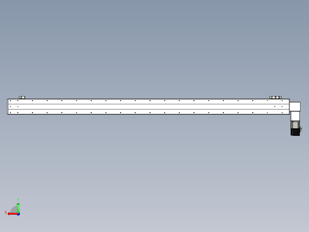 同步带滑台-半封闭B10-L90-S1700-L-P40-D3后视图