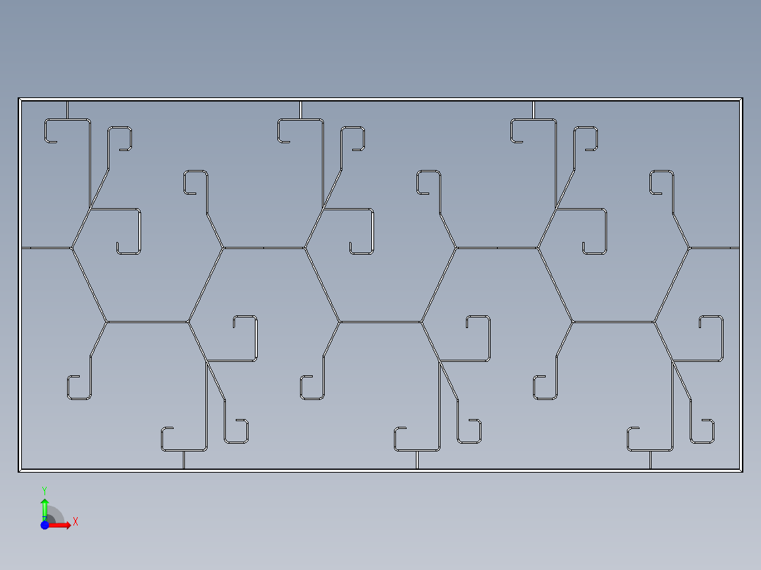 门、窗和栅栏用面板前视图