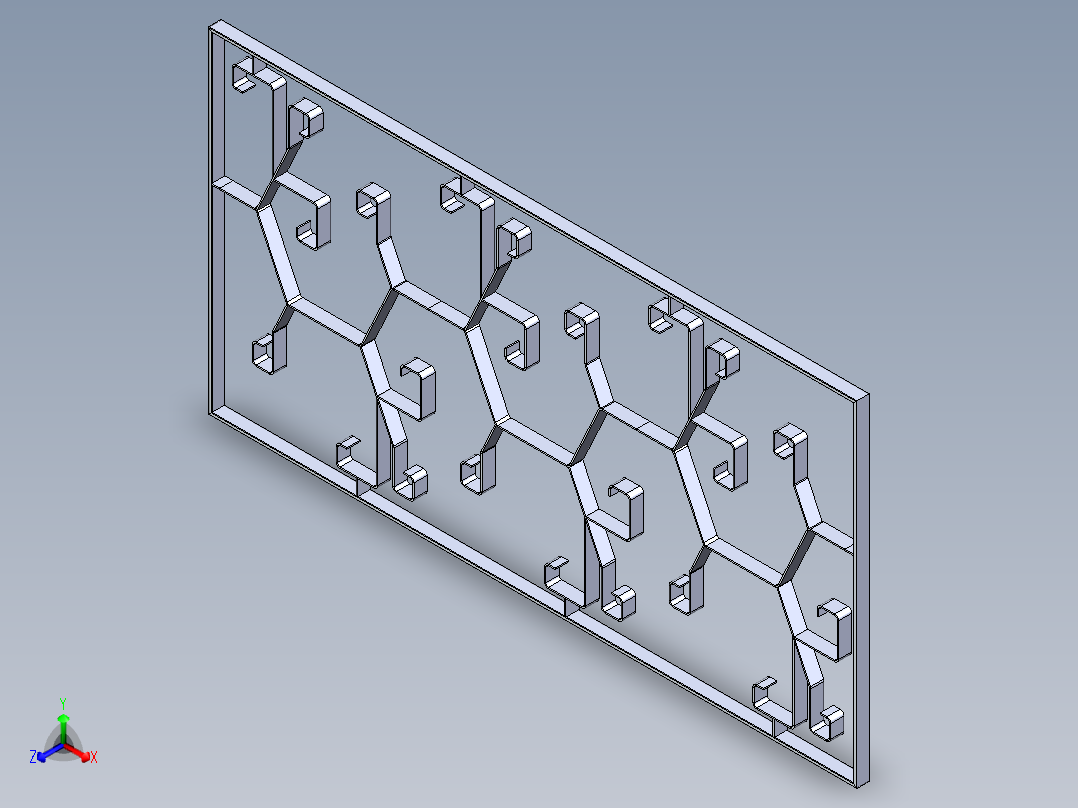 门、窗和栅栏用面板正等轴测图
