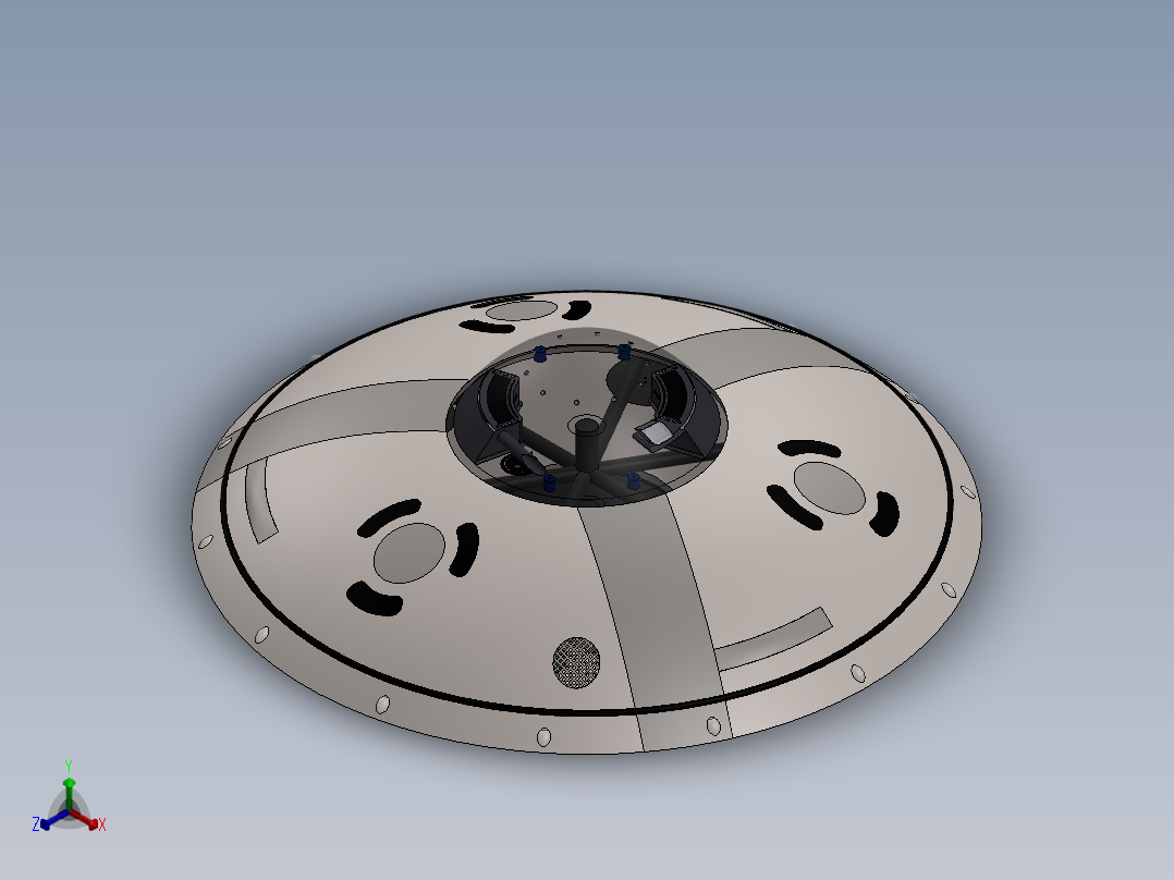 ufo外星飞船正等轴测图