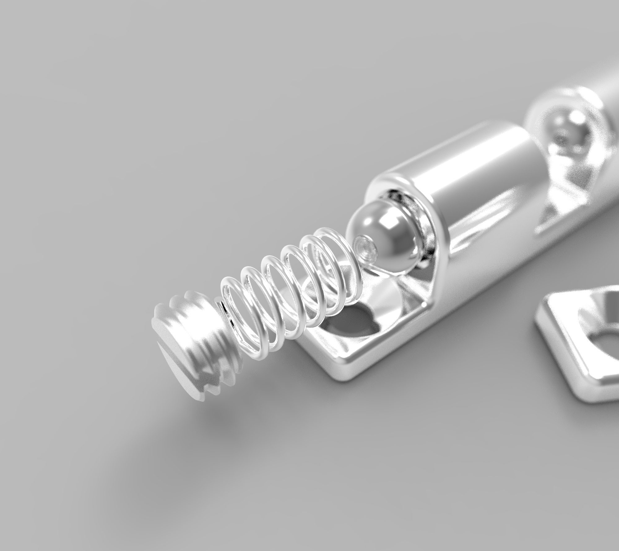 43毫米滚筒门锁门挡球形扣