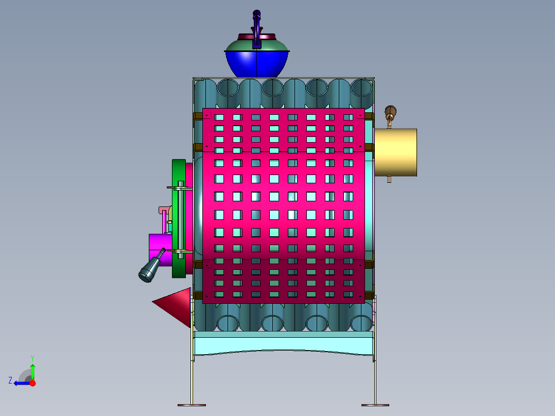 新型农村户外便携火箭柴火灶右视图