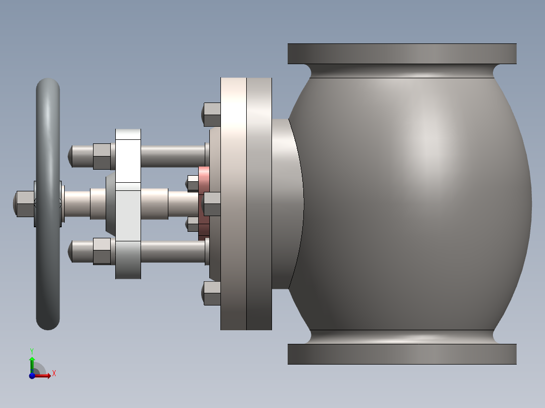 不锈钢闸阀2前视图