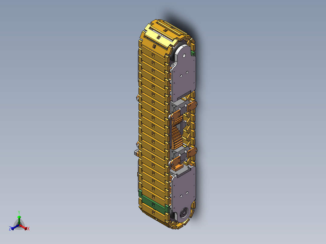 BendyTank可弯曲转向的履带轮正等轴测图