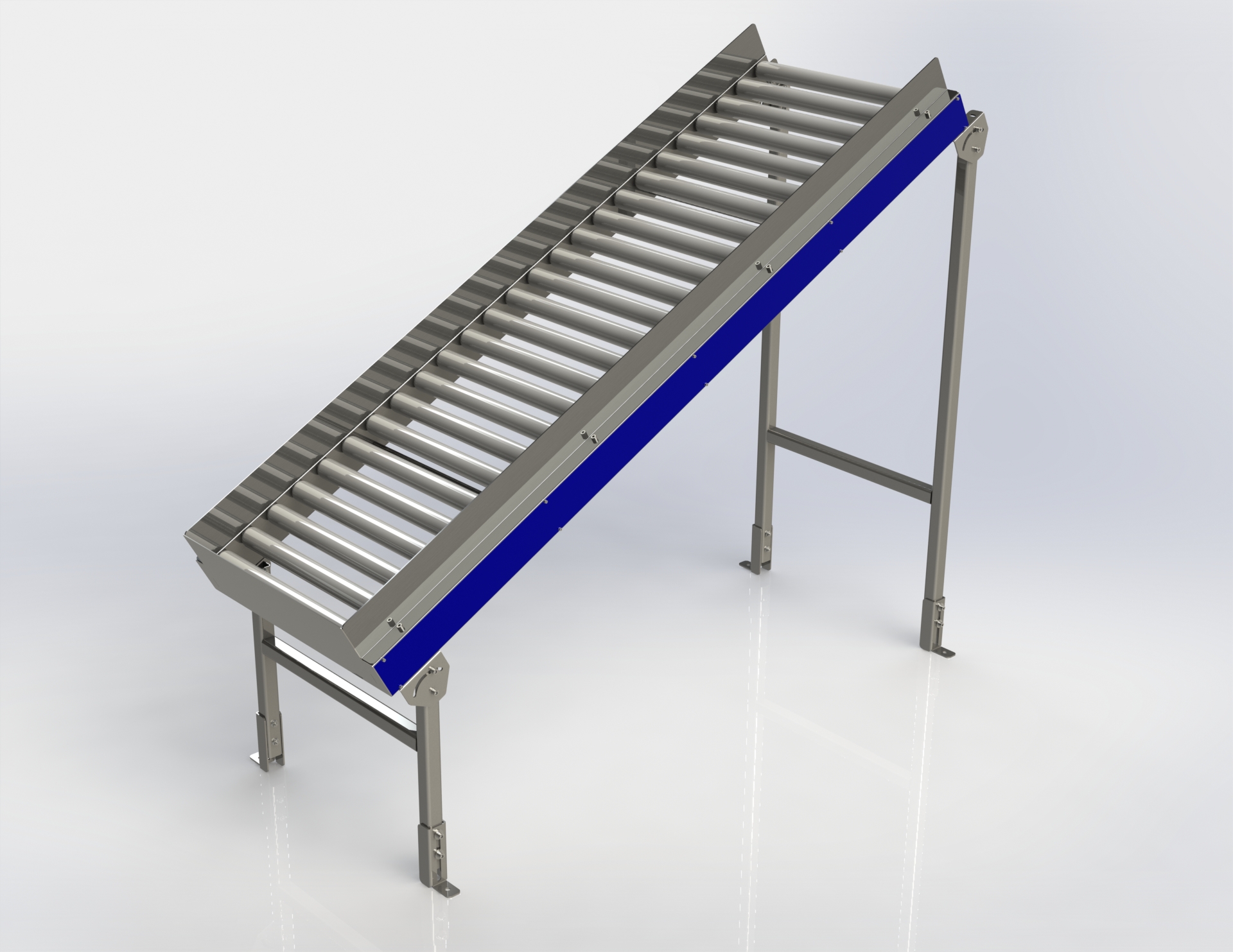 斜坡重力滚筒输送线