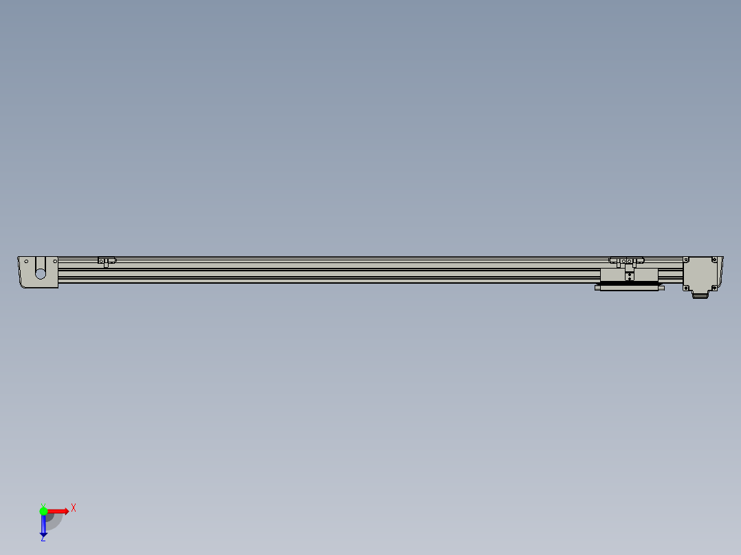 威洛博LB.GB同步带传动--欧规系列EBF5-L11-S900-BL-P20-C4俯视图