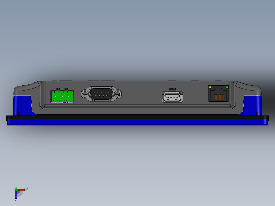 威纶通触摸控制屏MT8072俯视图