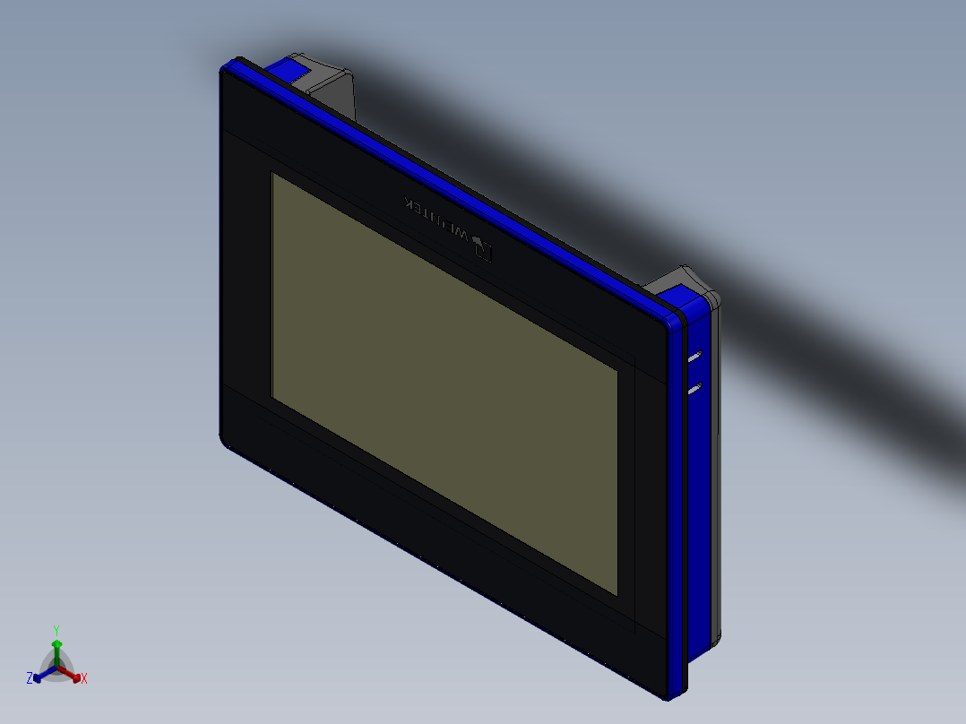威纶通触摸控制屏MT8072正等轴测图