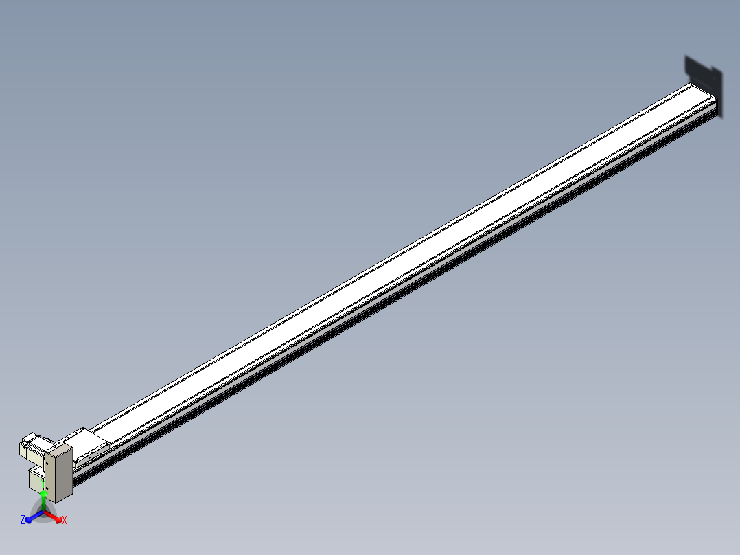 同步带全封闭直线模组TPA-HCB-105D-90-L2200-RU-C-P20-N3正等轴测图