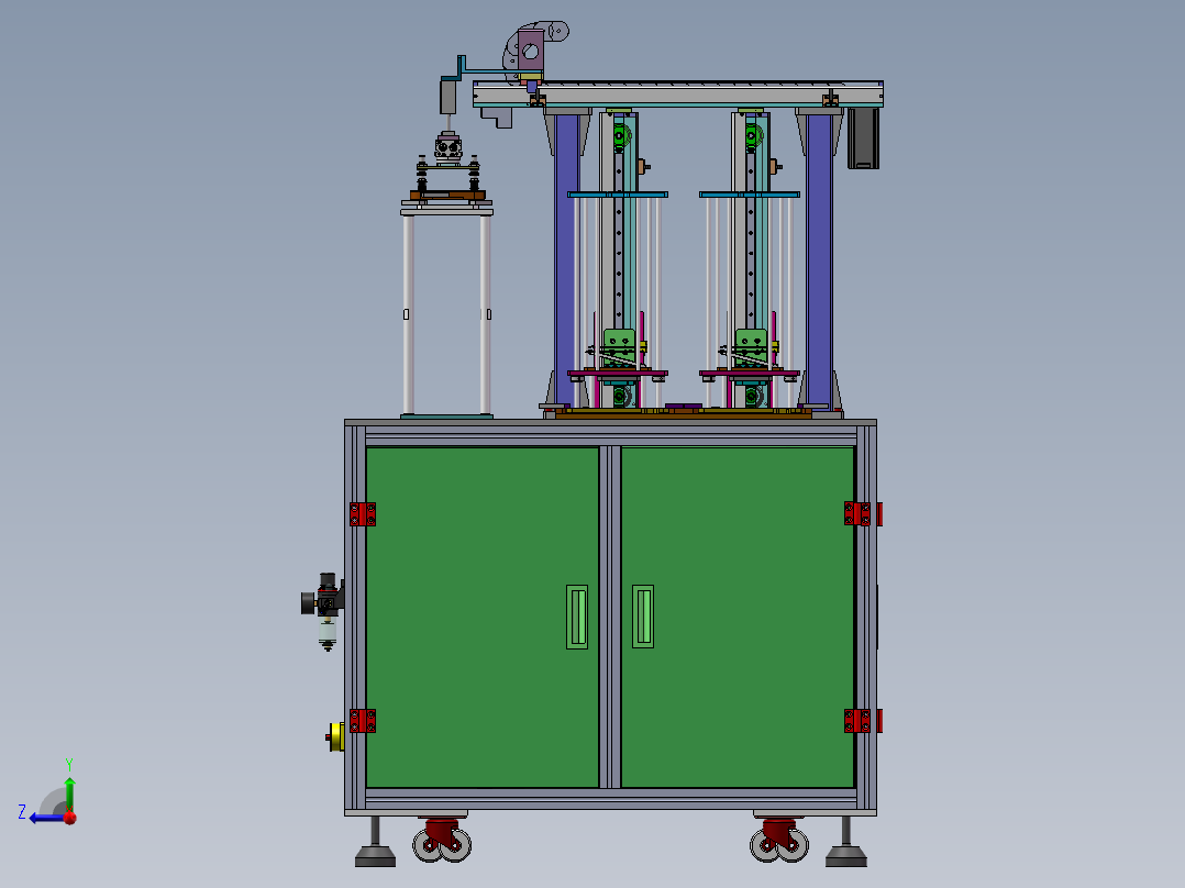 装钢片机右视图