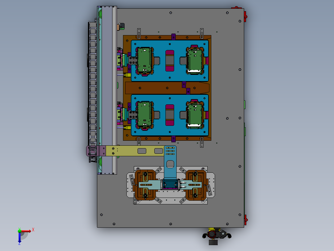 装钢片机俯视图