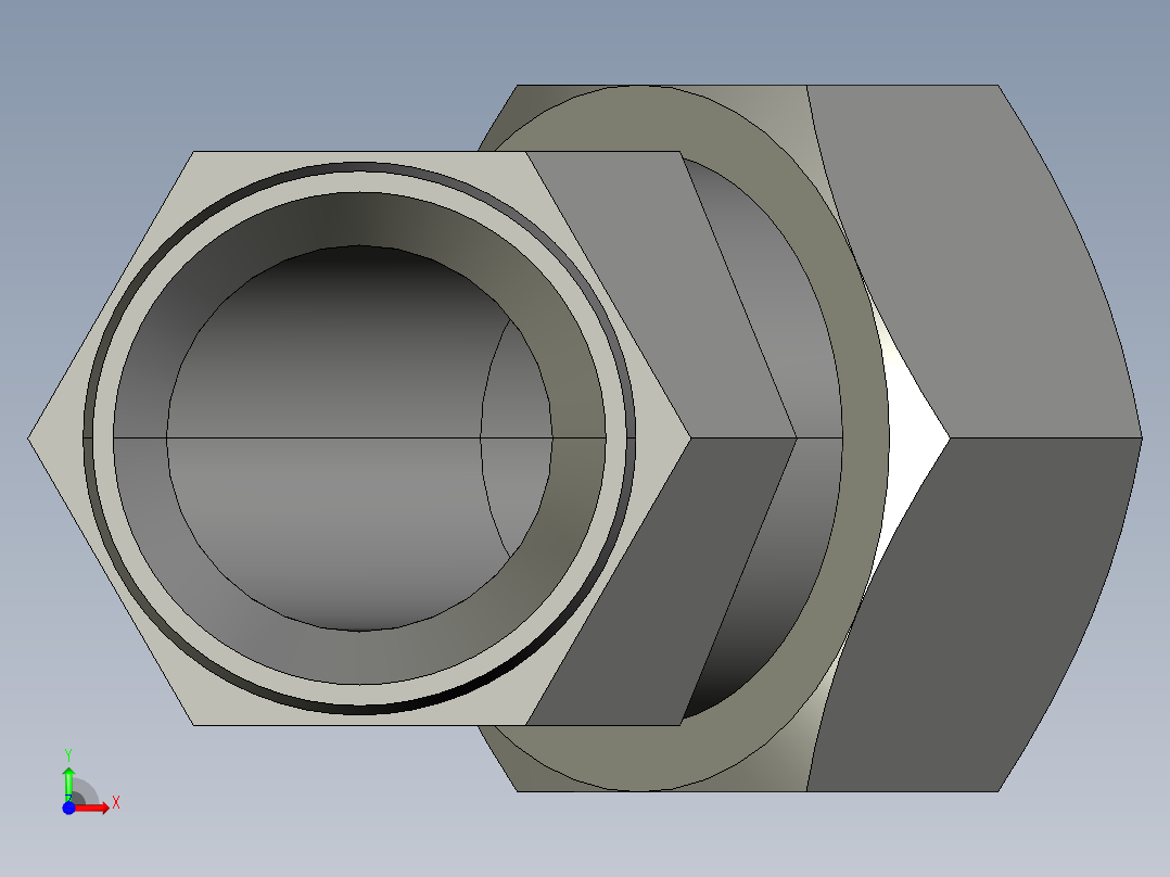 卡套式工业通用硬管接头20_vbu-s前视图
