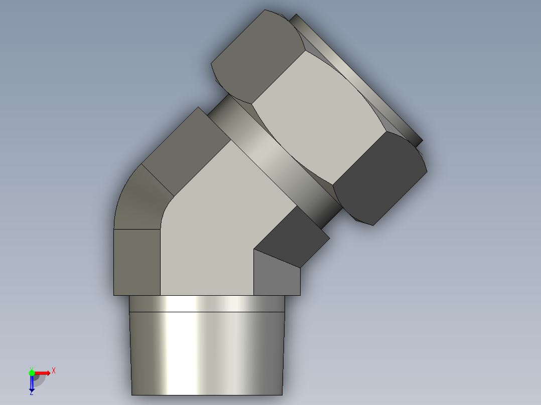 卡套式工业通用硬管接头20_vbu-s俯视图