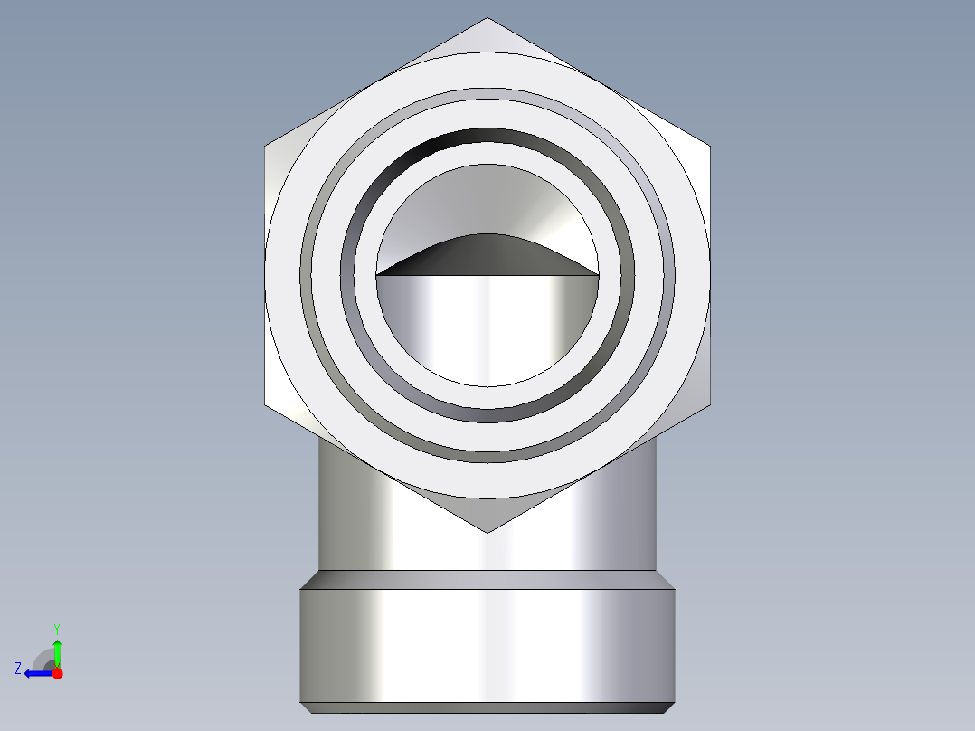 卡套式工业通用硬管接头EO_Bulkhead_elbow_WSV30SOMD71右视图