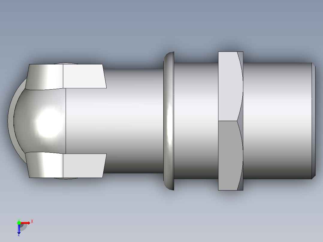 卡套式工业通用硬管接头EO_Bulkhead_elbow_WSV30SOMD71俯视图