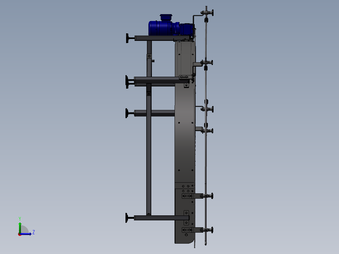 转弯输送机左视图