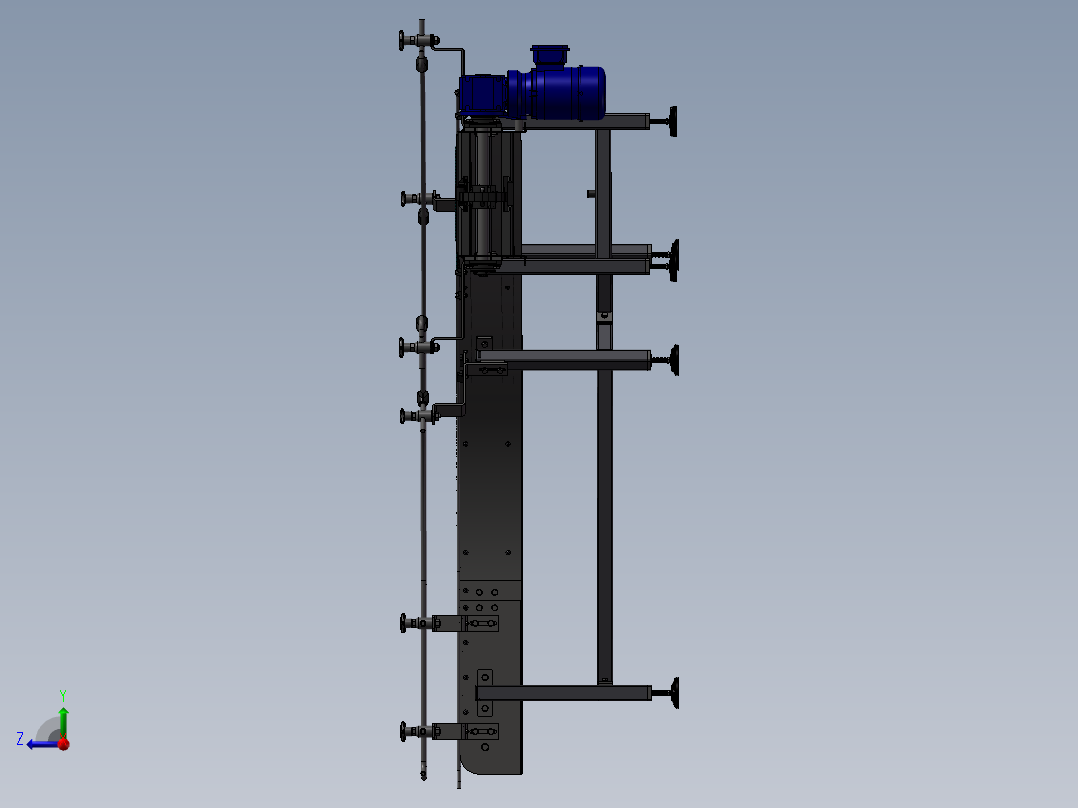转弯输送机右视图