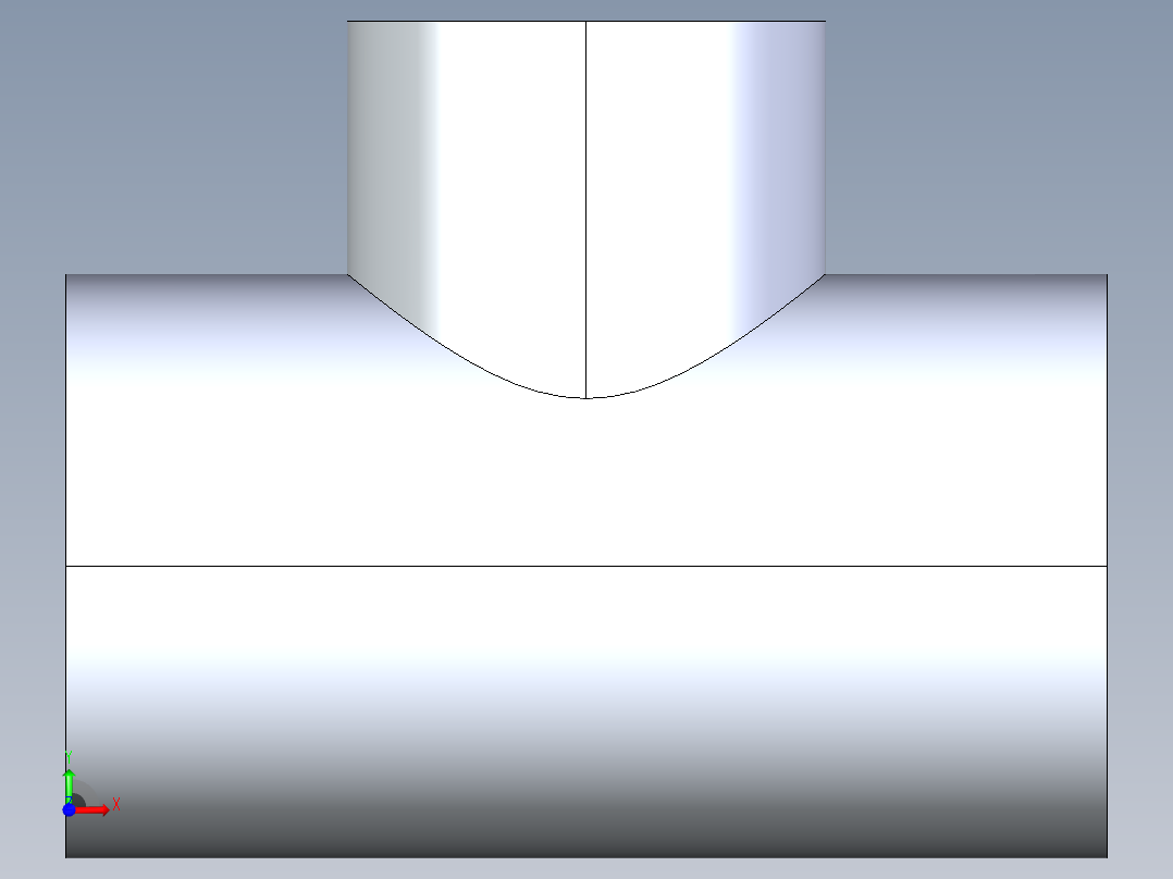 CPVC管件02-Sch80_ReducingTee_SxSxS_9801-251_2in x 1.5in前视图