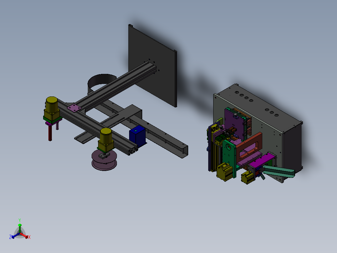 连接器铁壳捺印裁切机正等轴测图