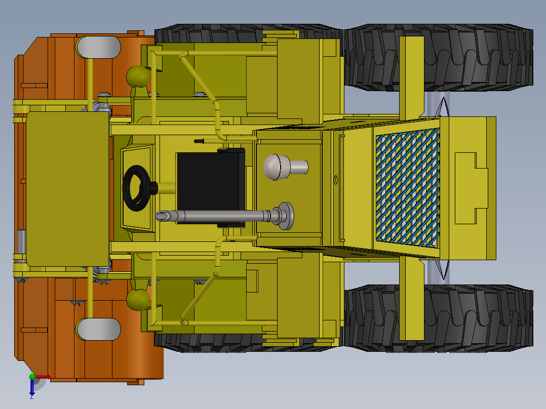 轮式装载机俯视图