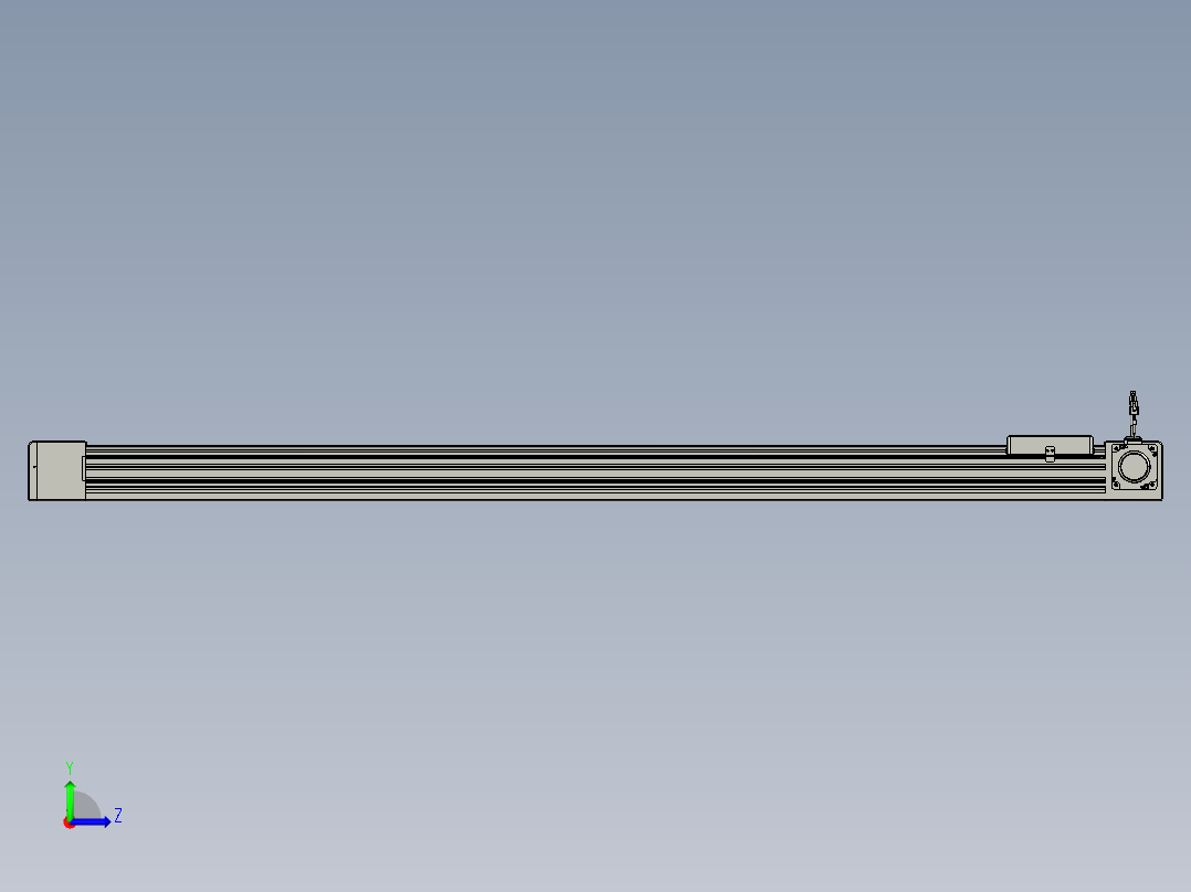威洛博直线电机模组EB8-L200-S1600-R-P75-MS3左视图