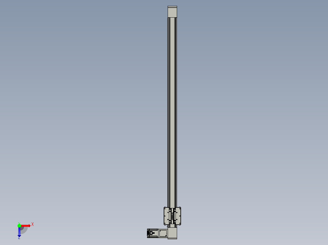 威洛博直线电机模组EB8-L200-S1600-R-P75-MS3俯视图