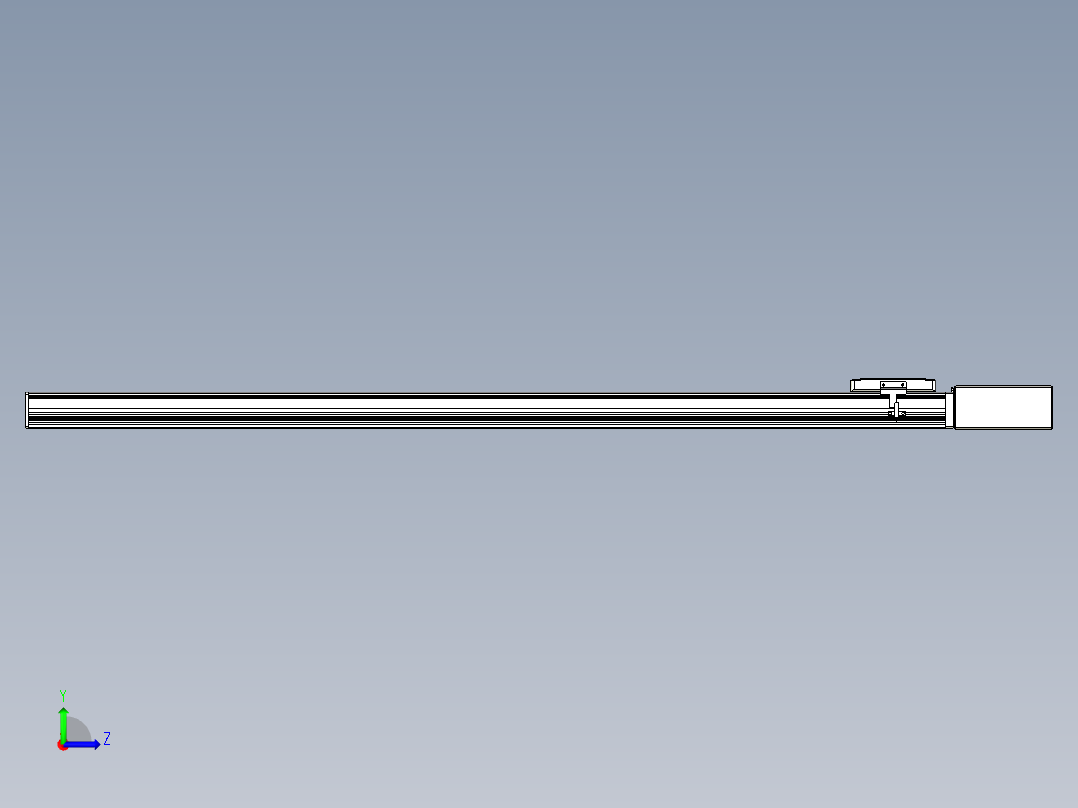 同步带全封闭直线模组TPA-HCB-105D-90-L1200-ML-Y-P20-N3左视图