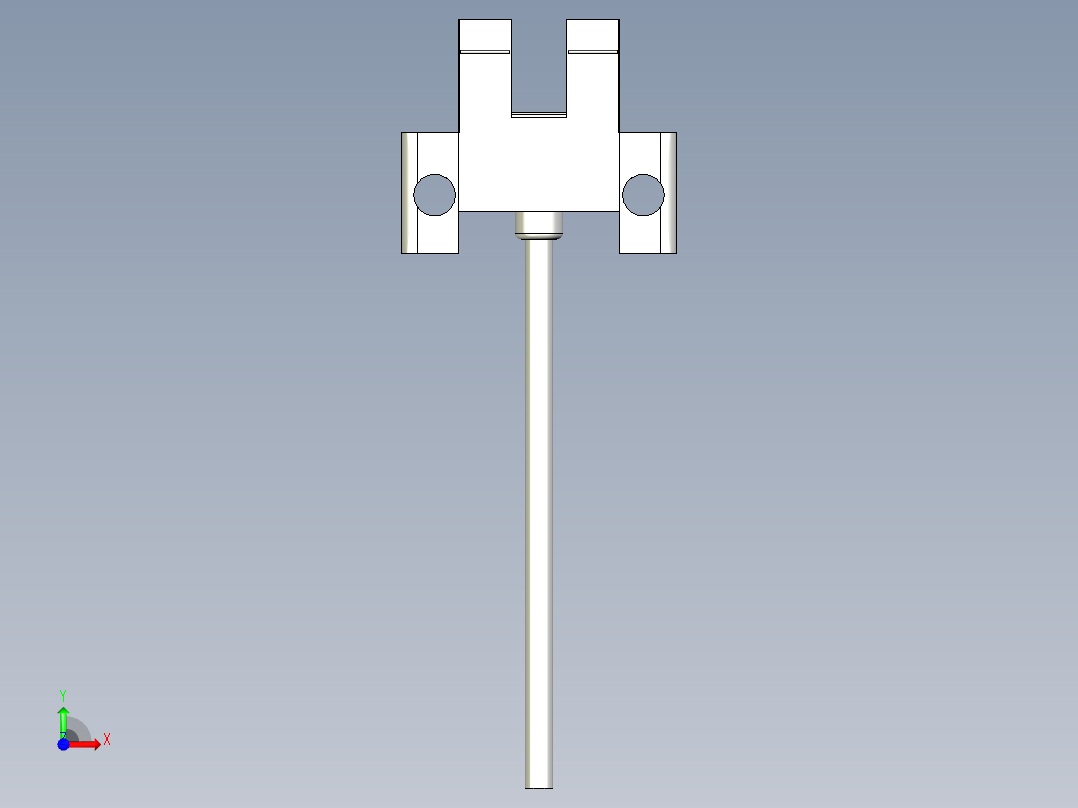 槽型光电传感器LU-K45_3D前视图