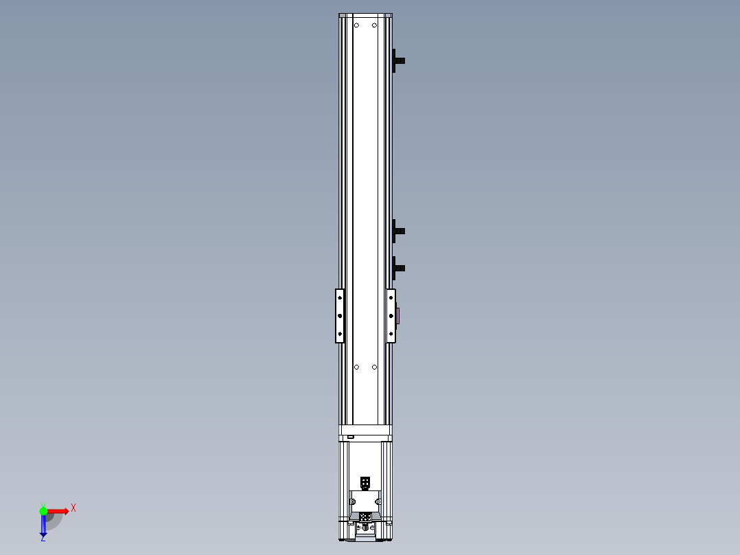 东锦丝杆传动-直线滑台模组DH60-L10-S250-BC-T400-C3俯视图
