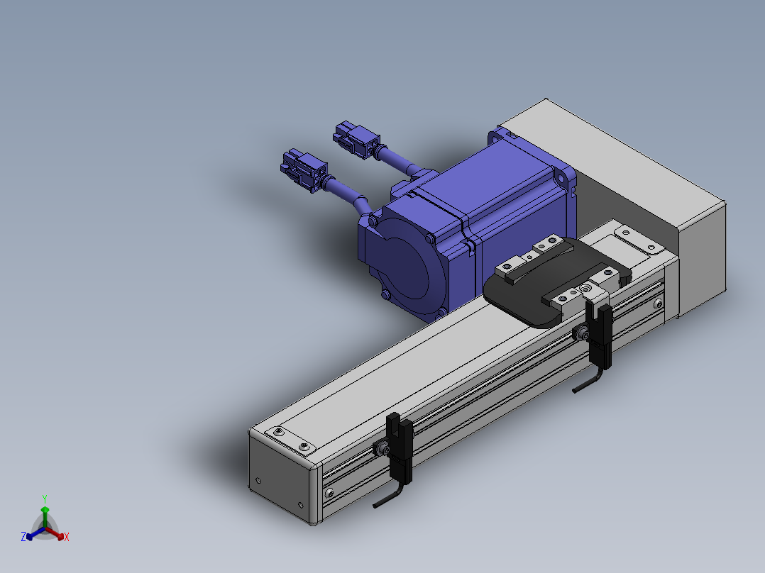 精密模组MY50-T10-150L-BL-P20B-C4-C正等轴测图