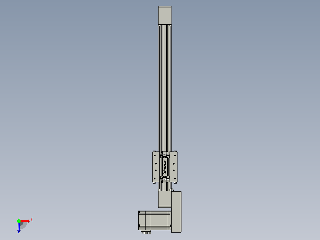威洛博直线电机模组EB4-L40-S350-BL-57-MS3俯视图