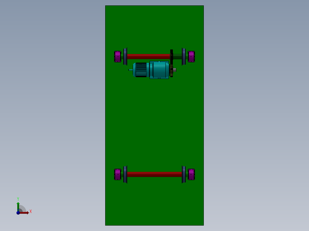 KPX-50T电动平车sw12可编辑前视图