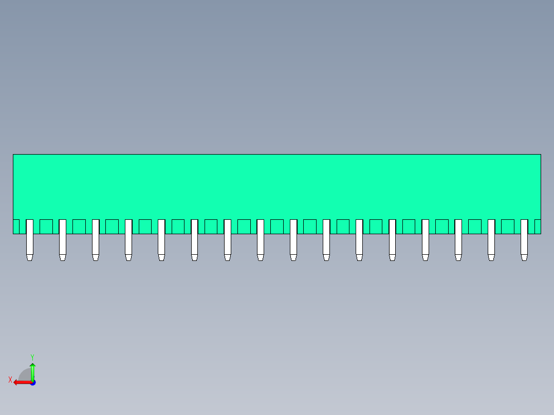 DEGSON 2EDG 系列 5.0mm 可插拔接线端子组-2EDGV-5.0-16P-14-00AH后视图