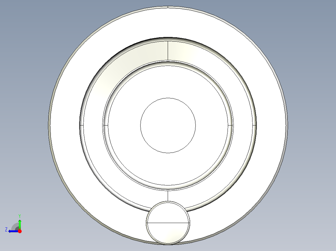 工程塑膠手輪(安裝重力指示器用)VDC-3D多系列多零件图纸模型右视图